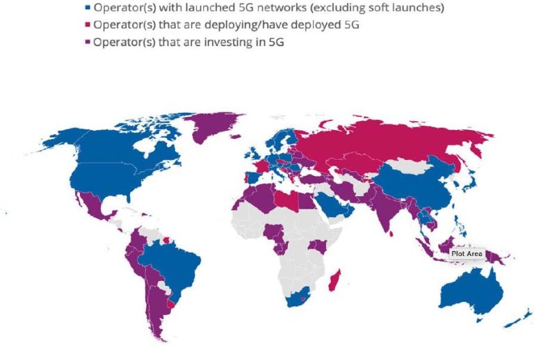 5G, oltre 100 reti commerciali a livello mondiale