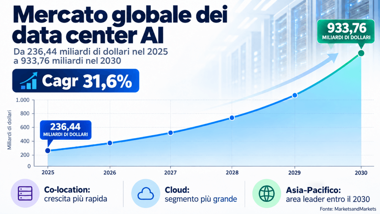 Mercato globale dei data center AI