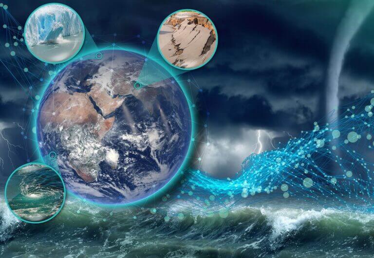 Light dispersion and refraction concept. Light shining through triangular glass prism. 3D rendered illustration.