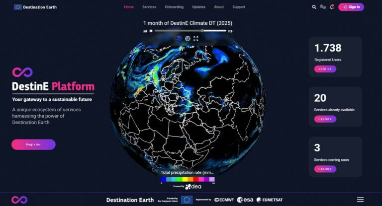 DestinEPlatformHomepage