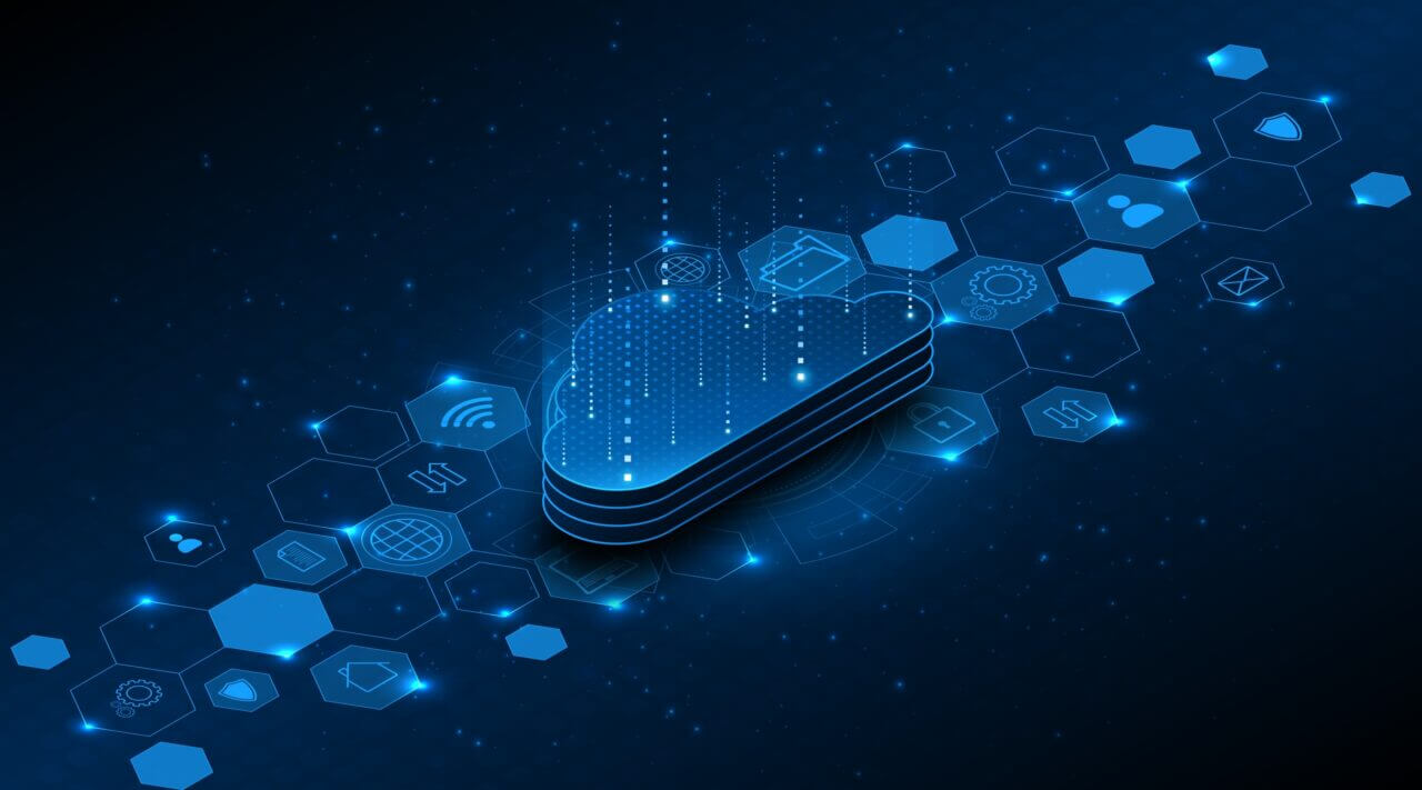 Abstract,Cloud,Technology,Circuit,Board.,Large,Data,Center,Concept.,Modern