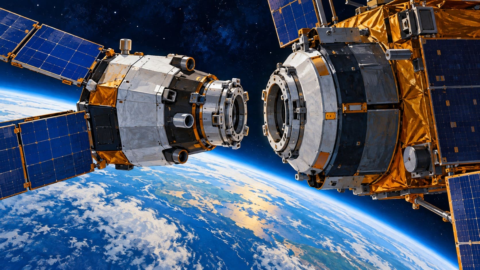 aggancio satelliti in orbita