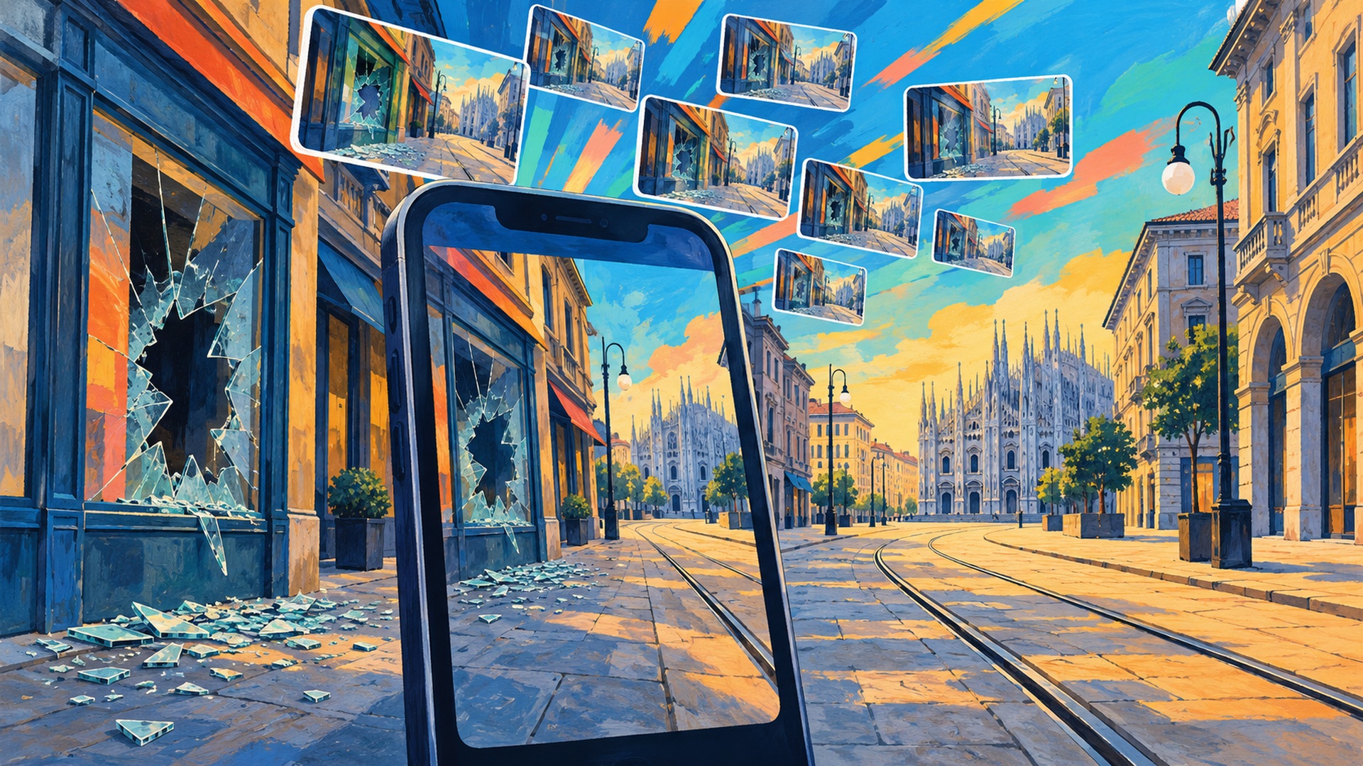 Scontri Milano social