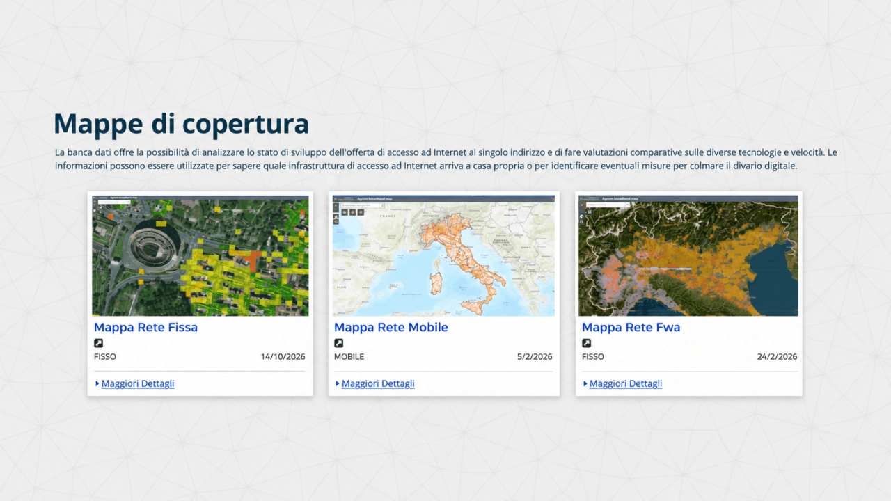 Mappe di copertura digitale in Italia