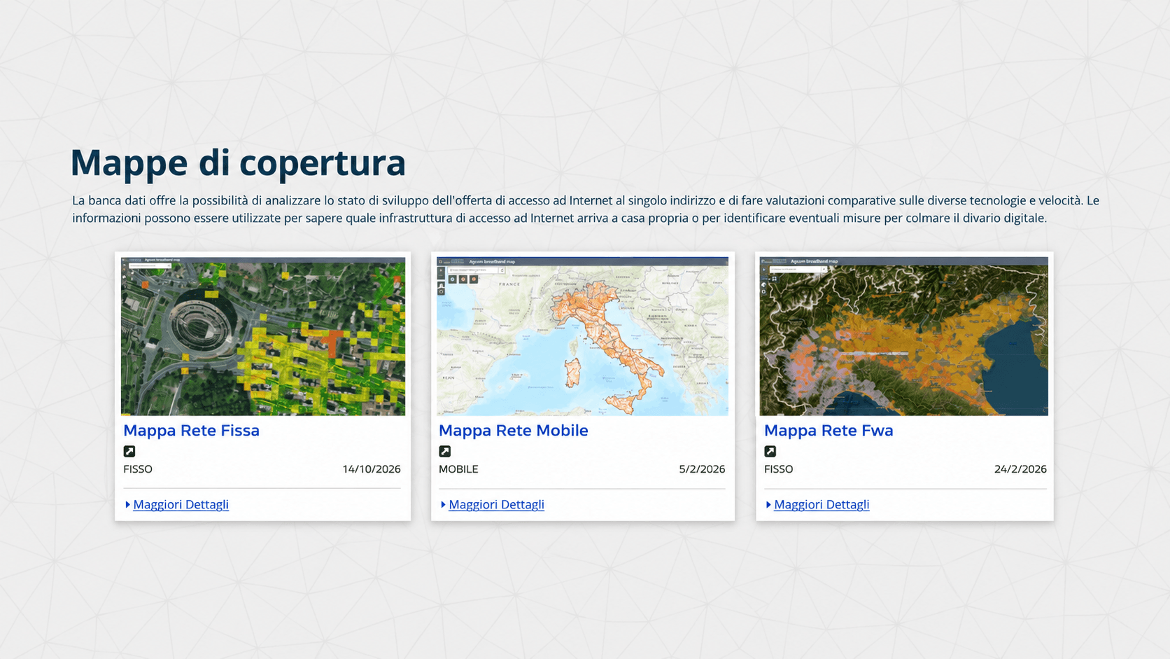 Mappe di copertura digitale in Italia